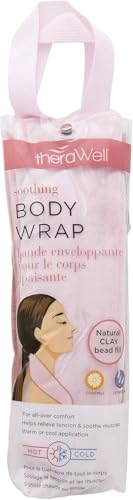 Warming Clay Bead Body Wrap Heating Pad, Perfect for Neck & Shoulder, Hot Cold Therapy Wrap with Lavender & Chamomile Scent, Pink, Pack of 1