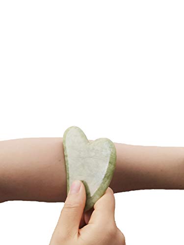 3 in 1 Ficial Face Ice Jade Roller and Gua Sha Tool, Natural Real Jade Anti-Wrinkle Face Eye Neck Massager Tool, Reduce Wrinkles, Puffiness, Migraine, Redness, Pain and Injury - color: White