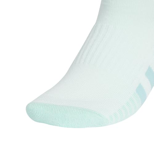 adidas Women's Cushioned Socks 3 Pairs - color: Halo Mint Green/White/Grey/3.0/Low Cut, size: Medium, style: Low Cut