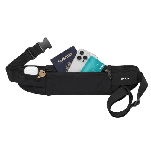 The Belt of Orion Money Belt, Anti-Theft Travel Waist Pack, Slim 9x4in - size: Travel 9"x4"