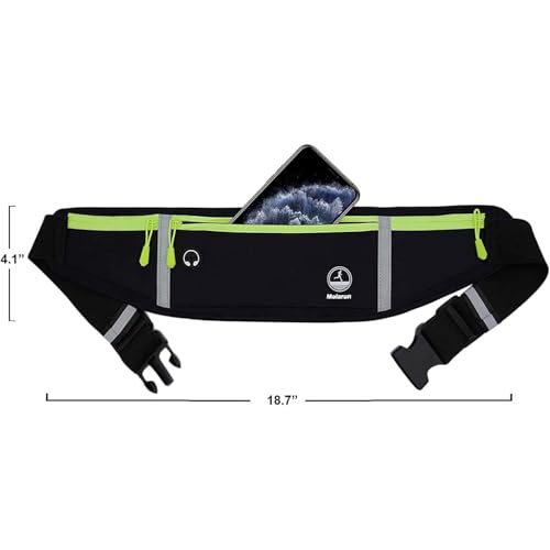 Running Belt Slim Fanny Pack Jogging Pouch Phone Holder Waist Pack - Black - color: Black
