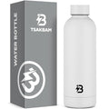 Stainless Steel Insulated Water Bottle no straw for Travel, Gym, 15 oz, White - color: White, size: 15 Ounces