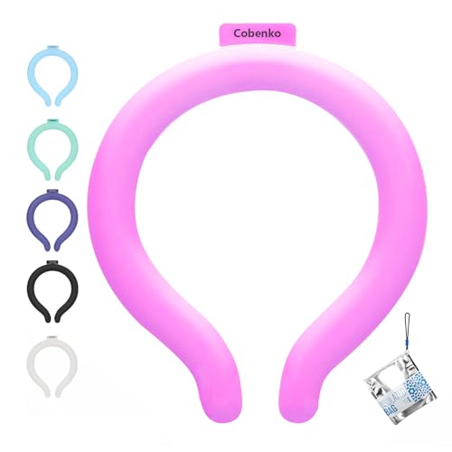 Neck Cooling Tube with Insulated Bag, Reusable PCM Ice Ring, Neck Cooler - color: Rose