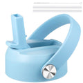 KMN Wide Mouth Straw Lid with Flip Top, Replacement Cap with Straw for Hydro Flask 18 32 40 oz Wide Mouth Water Bottle & 12 16 20 oz Coffee Flask, BPA-Free Leakproof Sports Lid (Rain) - color: Rain