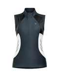 Little Donkey Andy Women's Half Zip Breathable Cycling Vests Reflective Sleeveless Jerseys Shirts Running 4 Rear Pockets - color: A01.steel Grey, size: Medium