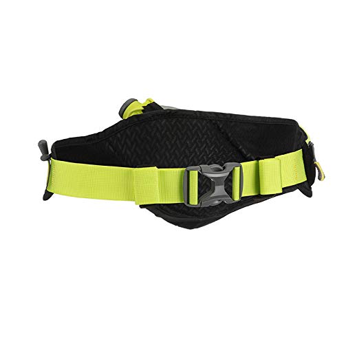 Nathan Peak Running Hydration Waist Pack Belt w/ Speed Draw Flask Water Bottle, 18oz/535 ml Push/Pull Race Cap, Expandable Zippered Stretch Pocket - color: Black