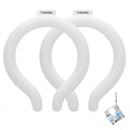 Neck Cooling Tube with Insulated Bag, Reusable PCM Ice Ring, Neck Cooler - color: White*2
