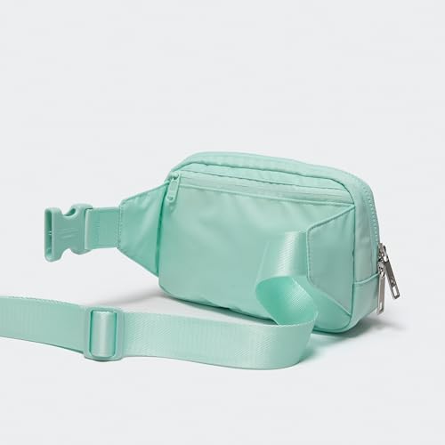 Pander Belt Bag Large 2L, Nylon Fanny Pack Purse for Women and Men with Adjustable Strap - color: Pale Turquoise