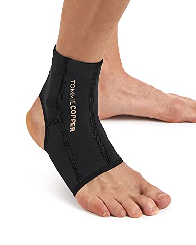 Tommie Copper Compression Ankle Sleeve, Black, Small, Unisex, Breathable - size: Small