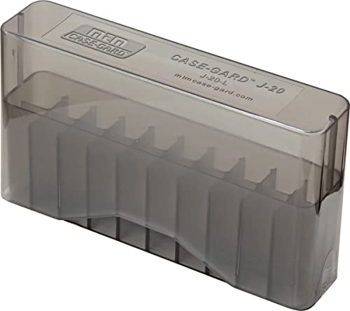 MTM Case-Gard J-20-L-41 Slip-Top Ammo Box, 20 Round, Clear Smoke - color: Clear Smoke