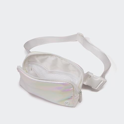 Pander Nylon Fanny Pack for Women, Two-Way Zipper Crossbody Bag - color: Iridescent