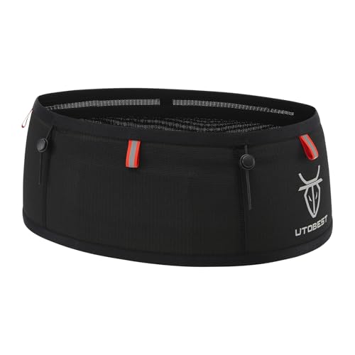 UTOBEST Running Belt for Men & Women, No Bounce Running Waist Pack, B7 Pro - color: Black, size: 2XS(25.9-27.5")