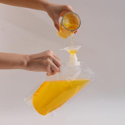 Plastic Flasks, Reusable Juice Bags, Leak-Proof, BPA-Free for Travel, Outdoor Sports, Concerts, Events(8OZx6-16OZx6-32OZx4) - color: 16 Pcs【8OZx6-16OZx6-32OZx4】