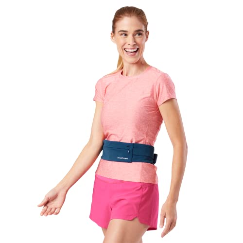 Nathan Running Belt Adjustable Fit Zipster, Zippered, Weather-Resistant Pocket & Two Quick-Stash Pockets for Running Gear, Running Fanny Pack, Walking, Hiking, Gym - color: Marine Blue