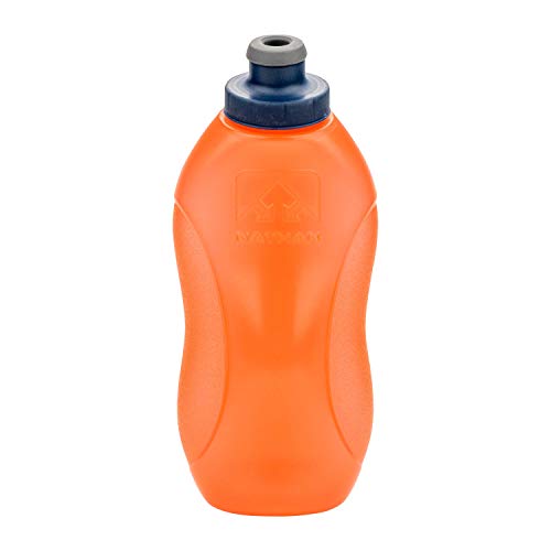 Nspire Hydration Waist Pack Bottle with 18oz Flask and Storage Area – Running, Hiking, Walking, Camping, Cycling, True Navy/Tigerlily