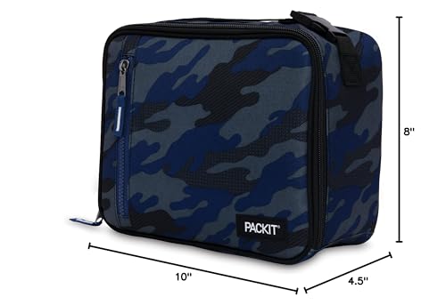 PackIt Freezable Classic Lunch Box, Sporty Camo Navy - color: Sporty Camo Navy