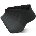 6 Pairs Ankle Compression Socks Women Men 15-20 mmHg Low Cut Athletic Running Arch Support for Travel Nurses Flight - color: Two-tone Black