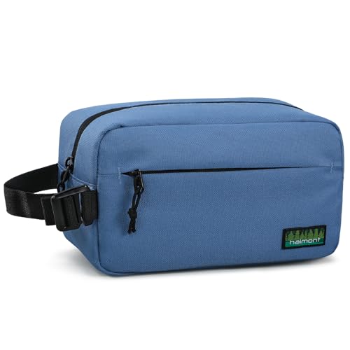 Haimont Small Freezable Lunch Bag, Portable Freezer Insulated cooler Snack Bag with Buckle Handle for Office, Picnic, Navy Blue - color: Navy Blue