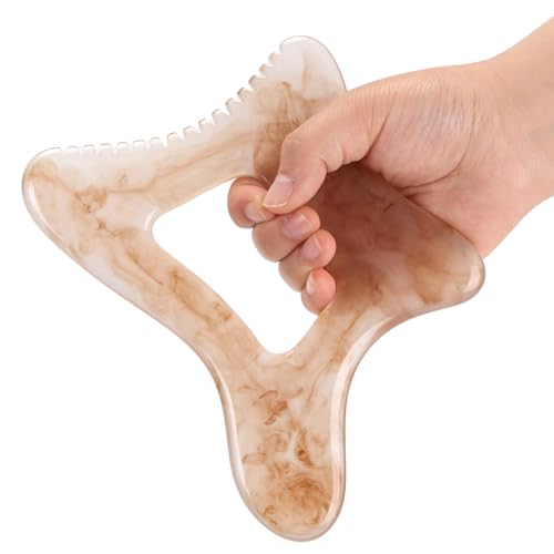 Body Gua Sha Tool Large Gua Sha Body Tool Cellulite Massage Tool (Resin) - color: Natural