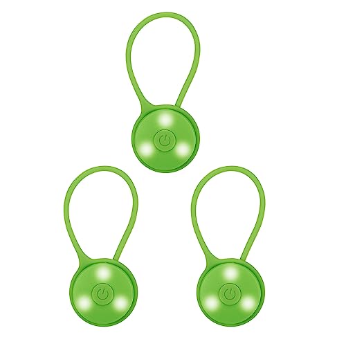PATIKIL LED Running Light, Silicone Rope Bike Safety Light Running Lights for Runners, Cycling - color: Green