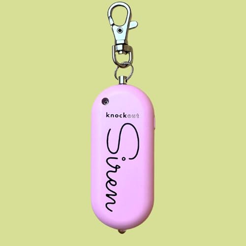 Knockout Siren - Blush - Personal Security Alarm Keychain - Rechargeable - Easy to Use - Super Loud - 130 DB - LED Flashlight - Emergency Safety Alarm for Women, Men, Children, Elderly - TSA Approved - color: Blush