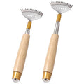 2Pcs Back Scratchers for Adults, Extended to 20 & 24 Inches - color: Natural Wood-2pack