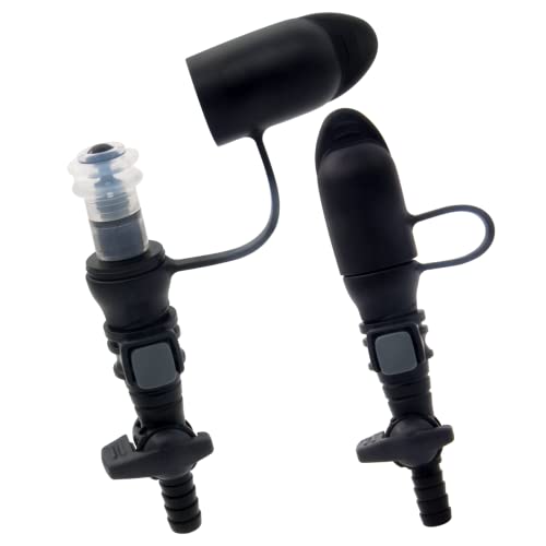 Hydration Bags Bite Valve Mouthpiece Replacement Bite Valve Replacement - style: 2 Pack mouthpiece replacement black