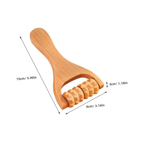 2Pcs Wooden Body Roller Massage Tool for Muscle Relief Neck Foot Shoulder Manual Muscle Roller for Home Office Travel