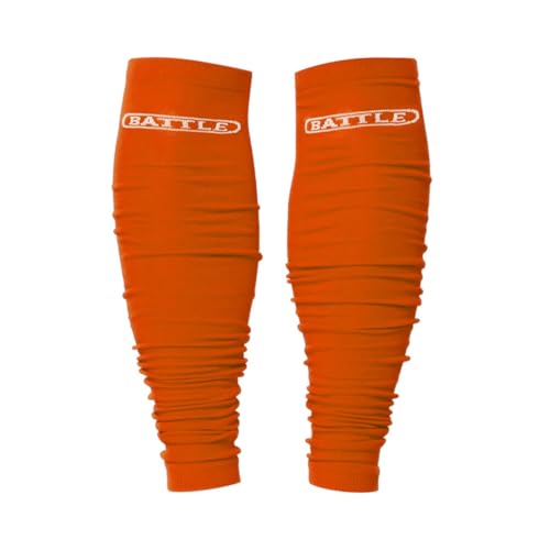 Battle Sports Long Scrunch Football Sock Sleeve, Men, Boys - color: Orange