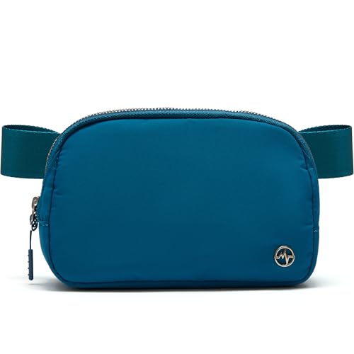 Pander Unisex Belt Bag Fanny Pack for Women with Adjustable Strap, Small Waist Pouch for Workout Running Traveling Hiking - color: Ocean Blue