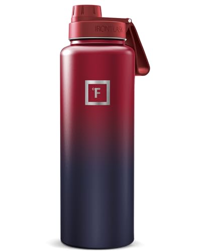 IRON °FLASK 40 oz Wide Mouth Water Bottle with Spout - color: Dark Rainbow