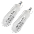 AXEN Soft Flask TPU Foldable Running Hydration Flask, Soft Collapsible Water Bottle for Hydration Pack Cycling Marathon Running Hiking - color: Clear Pack of 2-500ml