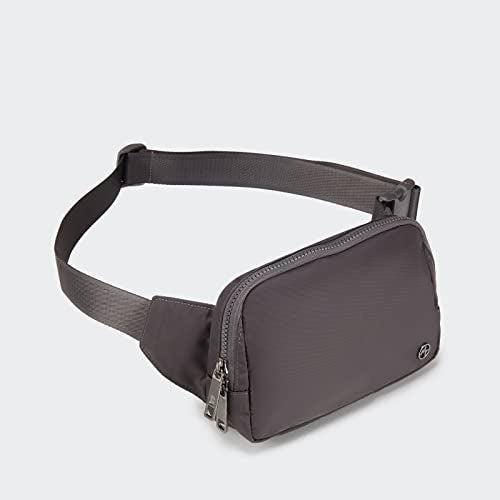 Pander Belt Bag Large 2L, Nylon Fanny Pack Purse for Women and Men with Adjustable Strap - color: Dim Grey
