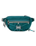 WATERFLY Small Fanny Pack RFID Blocking Travel Hiking Crossbody Waist Bag - color: Peacock Blue