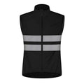 Cycling Vest for Men, Reflective High Visibility Bike Vest, Lightweight Packable Gilet, Full Zip Sleeveless Pocket - color: Black, size: Large