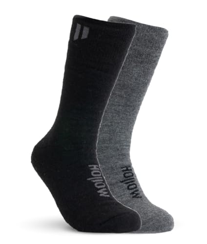 HOLLOW Alpaca Boot Socks for Men & Women, Moisture Wicking - color: Grey, size: X-Large