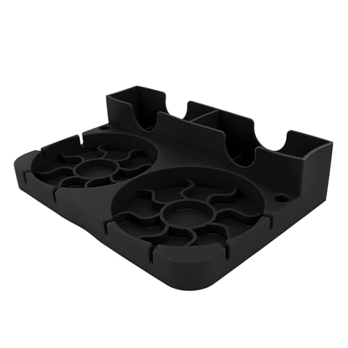 Water Bottle Drying Rack Non Slip Base Silicone Bottle Dryer Stand for Home Office (Black) - color: Black
