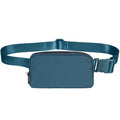 INTINI Crossbody Fanny Pack for Women, Small Belt Bag Waist Purse with Adjustable Strap, Mini Hip Pack Side Bag for Travel, Running, Gym and Daily Wear - color: S - Steel Blue