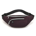 Waist Pack Bag for Men&Women - Fanny Pack for Workout Traveling Running. - color: (With headphone hole)Dark Red