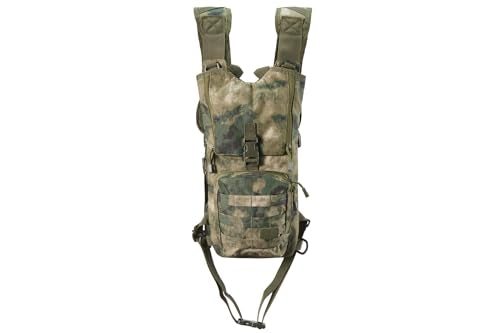Lancer Tactical Lightweight Nylon Hydration Backpack - Ideal for EDM Music Festivals, Hiking, Running, Cycling, Airsoft, Hunting, and Climbing - color: ATFG