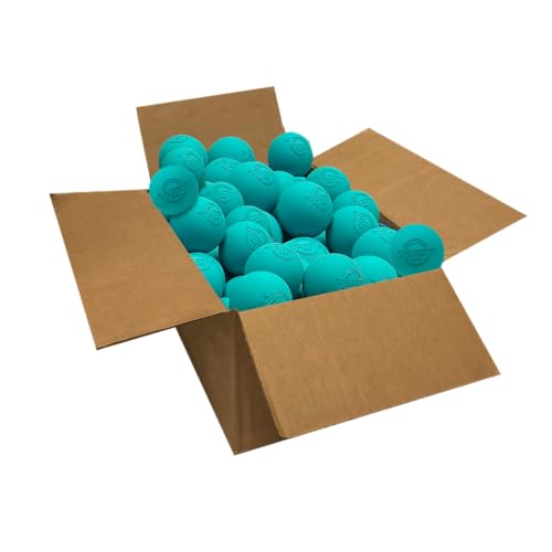 Velocity Lacrosse Balls - 60 and 120 Packs - for Practice, Official NFHS and College Approved Size - color: Teal, size: 60 Balls, style: Practice Ball