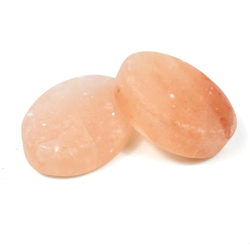 2 Pcs Leaf Shape Himalayan Salt Massage Stones Hot Massage Cold Massage Stones Set Warm Rocks Kit for Facial SPA3.93 * 2.76IN(10 * 7CM - size: LEAF SHAPE