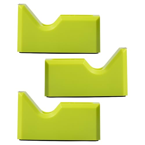 JAM PAPER Colorful Desk Tape Dispensers - Green - 3/Pack - color: Lime Green, size: Pack of 3