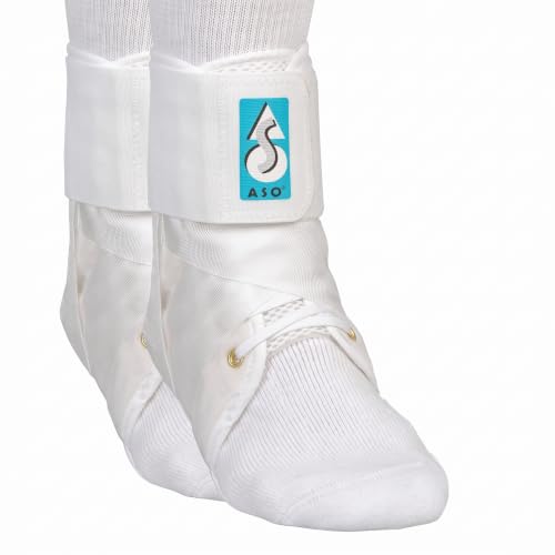 Med Spec ASO Speed Lacer Ankle Stabilizer Brace Sprain Support White MD (Pack of 2) - color: White, size: Medium (Pack of 2)