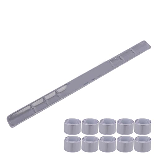 Socobeta Slap Bands, Reflective Arm Band Visible Highly Elastic Dazzling Light for Sports (Silver)