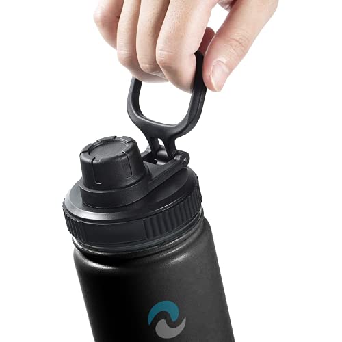 NuRich Hydraflow Wide Mouth Spout Twist Chug Nalgene Replacement Lid | Compatible with Nalgene 32 oz Wide Mouth Lid, Hydroflask & Many More Top Water Bottle Brands Sizes 12 16 18 20 32 40 64 Oz