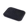 Small Dish Drying Mat, Silicone Dish Mats for Kitchen Countertop, 11.5"x9.1", for Rack Over the Sink, Pots, Pans, Glassware, Silverware, Stemware, Car Center Cap, Dishwasher safe, Reusable - color: M (11.5" x 9.1") Black