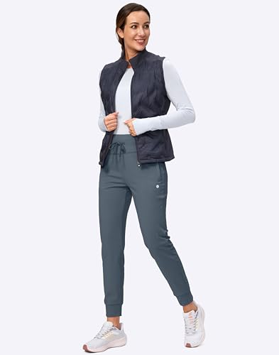 G Gradual Women's Fleece Lined Joggers Water Resistant Hiking Pants - color: Dusty Blue, size: X-Small