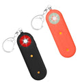 130dB Rechargeable Personal Safety Alarm Strobe Light for Women - color: Black & Orange
