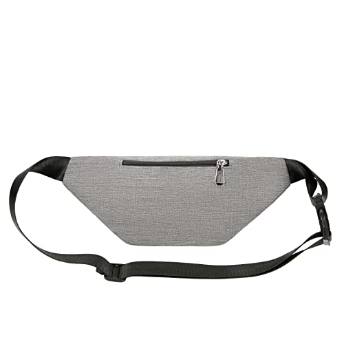 Fanny Pack for Men & Women, Fashion Waterproof Waist Packs with Adjustable Belt, Casual Bag Bum Bags for Travel Sports Running. - color: B-Dark Grey